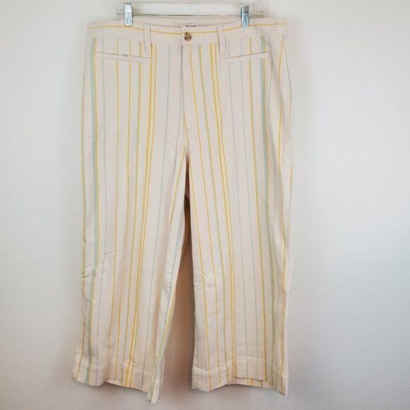 Madewell Emmett wide-leg crop in Stripe - Picture 1 of 9